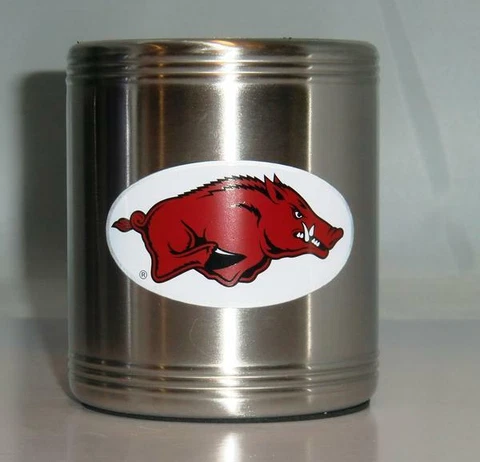 Arkansas Razorbacks Insulated Stainless Steel Can Cooler Coozie NCAA Licensed Cover