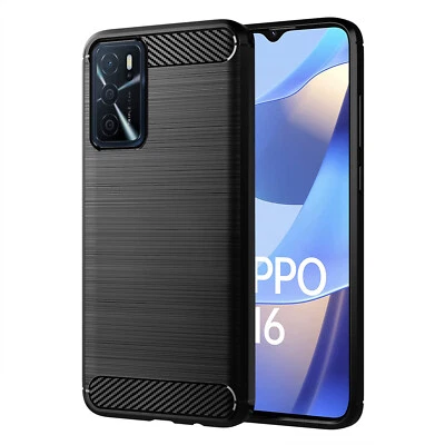 BETTERFON Oppo A16 / A16s, Carbon Hülle Outdoor Schutzhülle Case Back Cover Handy Tasche