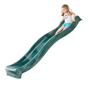 2.2m Children's Slide Green Wavy Water Slide 8ft with Garden Hose Nozzle - Picture 1 of 6