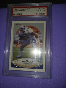 1990 Fleer Update #U-39 Ken Norton Jr. ROOKIE RC PSA 10 GEM MT Cowboys 49ers - Picture 1 of 1