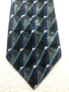 OAKTREE MENS TIE BLACK GRAY BLUE WHITE 4 X 58 NWT - Picture 1 of 4