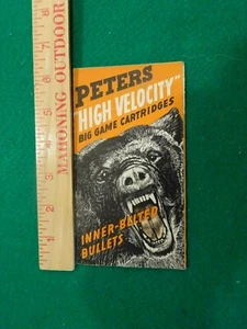Vintage Peters High Velocity Big Game Cartridges advertising - Picture 1 of 3