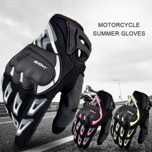 Guantes de moto transpirables de malla de verano con pantalla táctil Guantes de motocross Pantalla táctil - Imagen 1 de 33