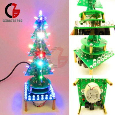 Rotating Colorful Music Christmas Tree LED Flashing Light Breathing Light Parts - Image 1 of 4