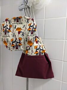 Bonnet/Shower Cap/bag (2 piece set) - handmade - African design - Adult size