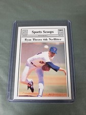 NOLAN RYAN 1990 SPORTS SCOOPS SPECIAL EDITION 6TH NO HITTER  RANGERS HOF