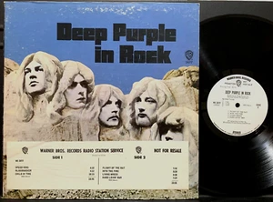 LP Deep Purple In Rock 1970 USA WHITE LABEL PROMO WB 1877 Gatefold LP VG+/NM- - Imagen 1 de 4