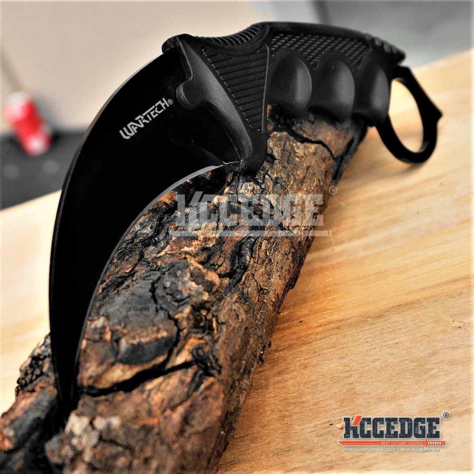 Hoja fija Bowie de combate táctico KARAMBIT de 7,5" CSGO - NEGRA Foto 1 de 4