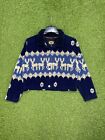 Country Clothing Co Vintage Cardigan Sweater Womens Size Medium Winter Reindeer