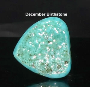 Raw Turquoise Stone 12.90 Cts 22x20x3.5 mm Turquoise Rough December Birthstone - Picture 1 of 3