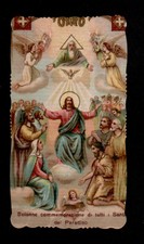 ANTICO Santino Holy Card - TUTTI I SANTI DAL PARADISO CROMO