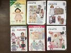 Lot of 6 New Different Doll Clothing Sewing Patterns