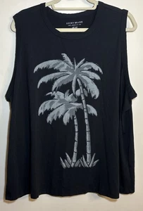 Herren Lucky Brand ärmelloses schwarzes Palmen Muskelshirt Größe 3x - Bild 1 von 6