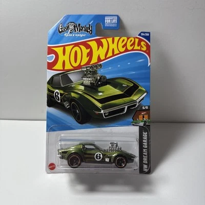 🔥Hot Wheels 2025 HW Dream Garage 5/5 Green '68 C3 Corvette Gas Monkey Garage🔥 - Image 1 of 3