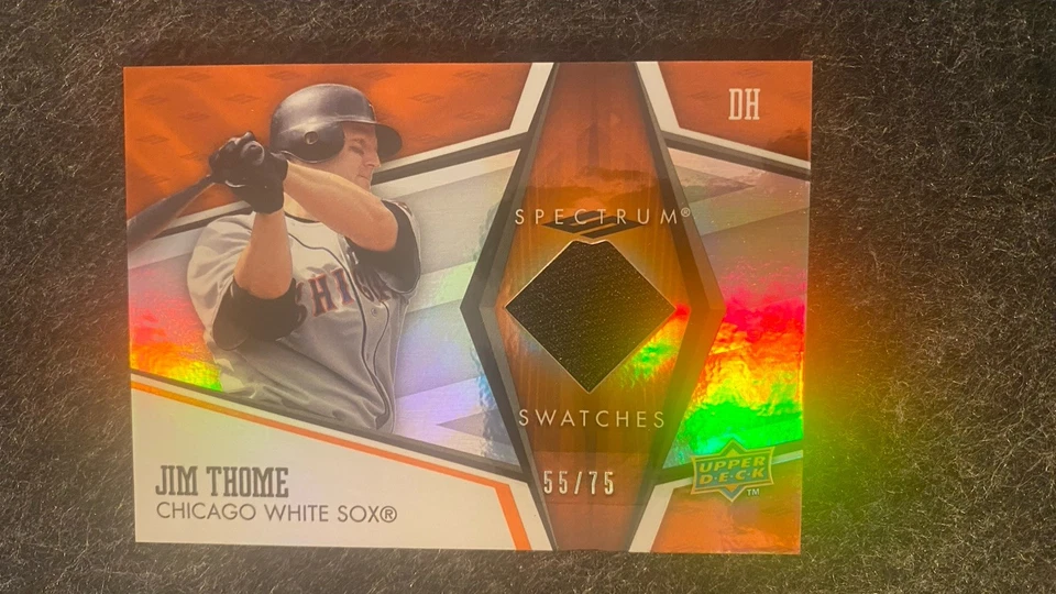 2008 Upper Deck Spectrum Swatches GU Jersey Card Jim Thome 55/75 White Sox - Image 1 of 1