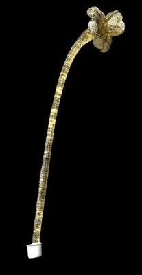 "Lámpara veneciana vintage de Murano vidrio transparente flor sten pieza de repuesto 17""" Foto 1 de 4