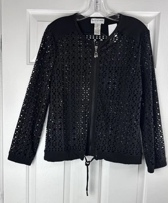 Chaqueta Draper's and Damon's Negra Ojales Mujer Talla PS Cremallera Frontal Manga L Nueva con Etiquetas Foto 1 de 4