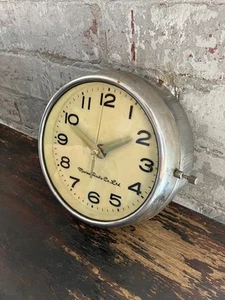 Marine Radio Nautical Clock MCS-972C Polished Silver - Picture 1 of 4