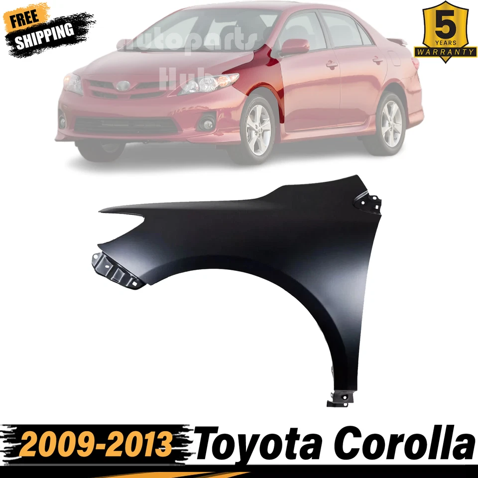 Novo Fender Frontal Driver Side Preparado Para 2009-2013 Toyota Corolla Japão Construído - Imagem 1 de 4