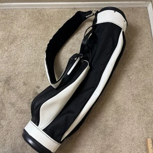Jones Golf Company Original Carry Golf Bag Sunday Stripeshow White Black Nice - Picture 1 of 8