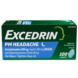 Excedrin PM Schmerzmittel und nächtliche Schlafmittel Kapseln zur Linderung von Kopfschmerzen - Bild 1 von 9