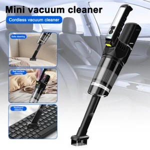 Car Handheld Vacuum Cleaner Wireless w/Brush Nozzle Filter For Cleaning Dusts - Picture 1 of 24