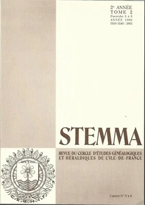 STEMMA = revue Héraldique & Généalogique de l'Ile-de-France N°2 / 1980 - Picture 1 of 5
