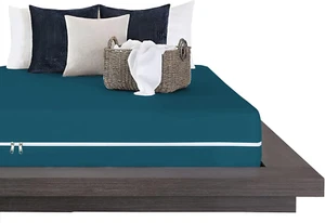 Zipper King Size Fitted Sheet - 100% Microfiber, Super Soft, Easy to Put, 12" De - Picture 1 of 9