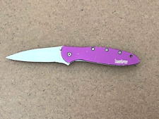 KERSHAW(1660PUR) PURPLE Plain Edge Assisted Open Pocket Knife linerlock - Great