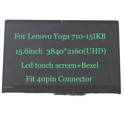 Lenovo Yoga 710-15IKB 80V5 4K UHD Touch Screen Assembly +Bezel LQ156D1JX06-E - Image 1 of 4