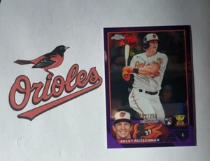2023 TOPPS CHROME LOGOFRACTOR ADLEY RUTSCHMAN RC PURPLE #1 ROOKIE /250 MINT+ - Picture 1 of 4