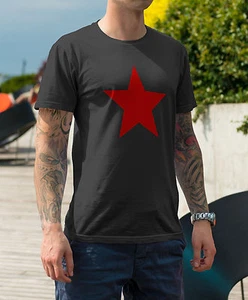 Red Star Socialism Tshirt Communist five-pointed M-XXL USSR Soviet CCCP - Picture 1 of 2