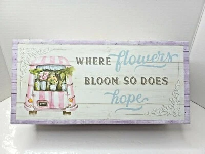 Decorative Storage Keepsake Box W/ Magnetic Lid 13.5x6.5x4.75 Fresh Cut Flowers - Image 1 of 4