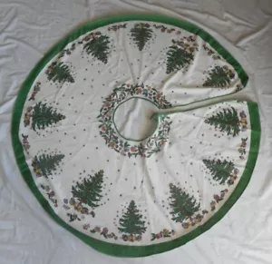 Vintage Spode Christmas Tree Skirt Décor 45" Wide matches Dish Pattern - Picture 1 of 2