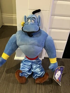 Authentische Disney Store GENIE von Disney Aladdin Plüschpuppe 17 Zoll Plüsch Neu mit Etikett - Bild 1 von 4