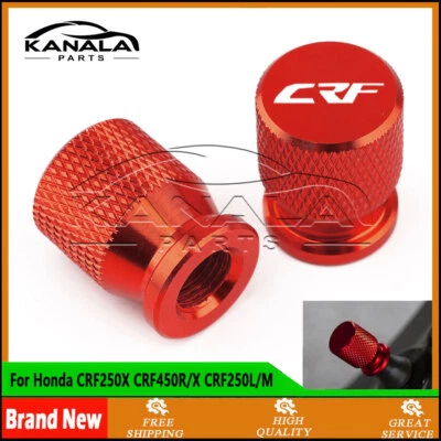 CNC Wheel Tire Valve Stem Caps RED For Honda CRF250X CRF450R/X CRF250L/M — 第 1/2 张图片
