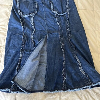 Falda vaquera Marithe Francois Girbaud para mujer talla 32 desgastada Y2K Foto 1 de 4