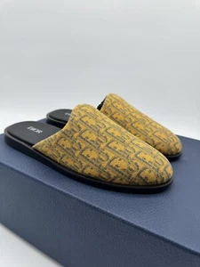 Zapatilla Dior Indior Mule Dorada Jacquard Oblicua TOTALMENTE NUEVA - Imagen 1 de 8