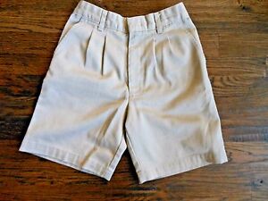 Boy's Tan Pleated School Uniform Shorts Size 10/12