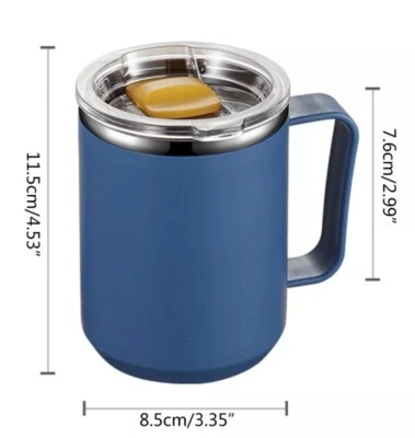 Coffee Cup Stainless Steel Travel Mug with Comfortable Handle and Locking Lid - Image 1 of 4