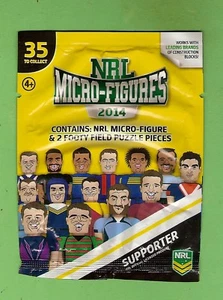 #T73 . 2014 NRL FOOTY MICRO FIGURE RUGBY LEAGUE EMPTY PACKET - Picture 1 of 1