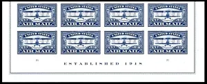 US 5281 Centennial Air Mail Blue F plate block 8 MNH 2018 - Picture 1 of 1