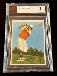 1979 JACK NICKLAUS QUELCOM S A GOLF ROOKIE CARD BVG 7 LOWPOP, HÖCHST PSA IS A 7 - Bild 1 von 5