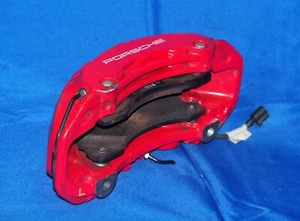 2020-2025 Porsche Taycan 6 Pot Front Left Brake Caliper Red OEM 15K Miles Nice! - Bild 1 von 10