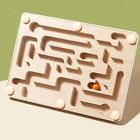 Wooden Labyrinth Board Game Handcrafted Toys Preschool Montessori Wooden Toy