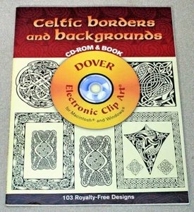 CELTIC BORDERS AND BACKGROUNDS CD-ROM & Book - Imagen 1 de 6