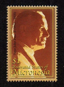 MICRONESIA, SCOTT # 646, MNH STAMP - POPE JOHN PAUL II, YEAR 2005 - Picture 1 of 1