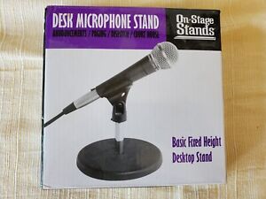 On Stage Stands Desk Microphone Stand 6" Black base, 4" tall Chrome stand 
