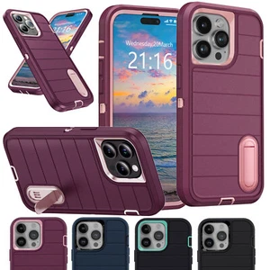 Funda resistente a prueba de golpes con soporte para teléfono iPhone 15 Pro Max 15 Plus - Imagen 1 de 58