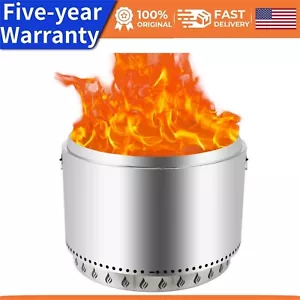 27in Smokeless Fire Pit Outdoor Wood Burning Firepit for Camping Backyard Picnic - Picture 1 of 7